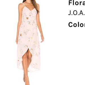 J.O.A. Floral Faux Wrap Dress